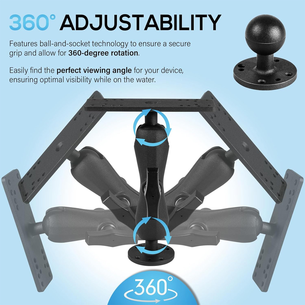 Aluminum Fish Finder Mount wit - Fish Finder Mount ulasan dan harga