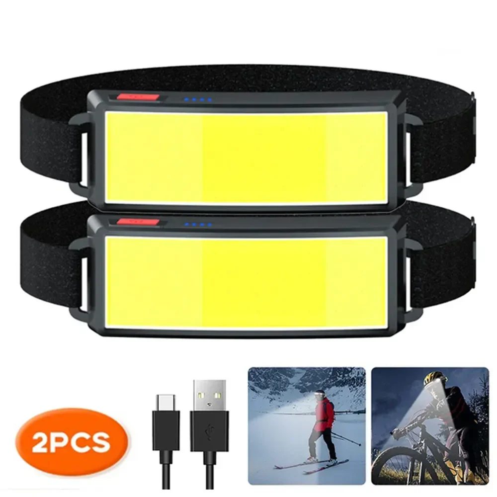 COB Portable LED Headlights Ou - Fish Finder Battery ulasan dan harga
