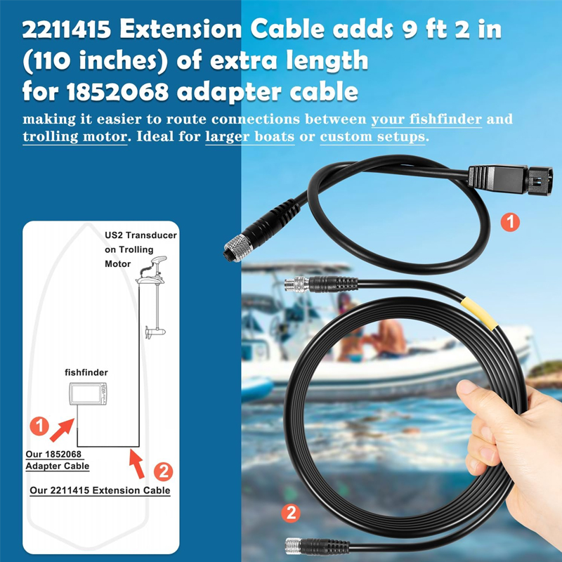 1852068 MKR-US2-8 7-Pin Adapte - Fish Finder Cable ulasan dan harga