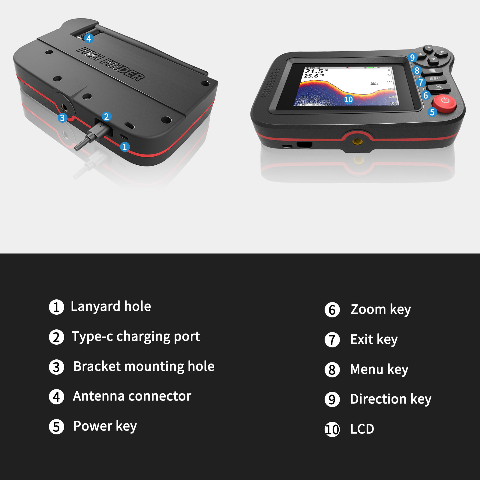 FindFish 200M Portable Fish Fi - Fish Finder Transducer ulasan dan harga