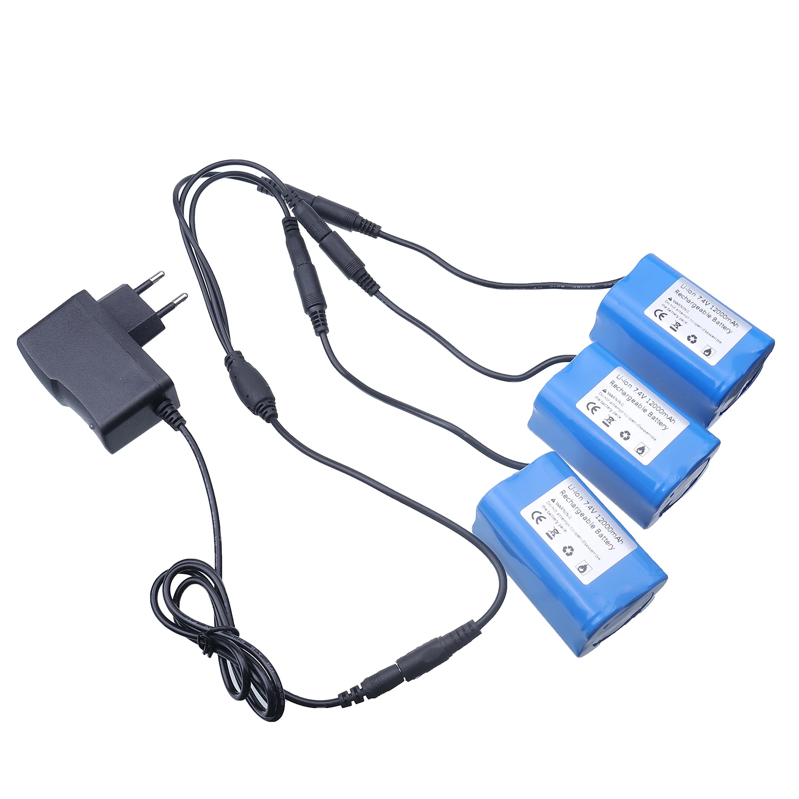 7.4V 12000mAh Battery with USB - Fish Finder Charger ulasan dan harga